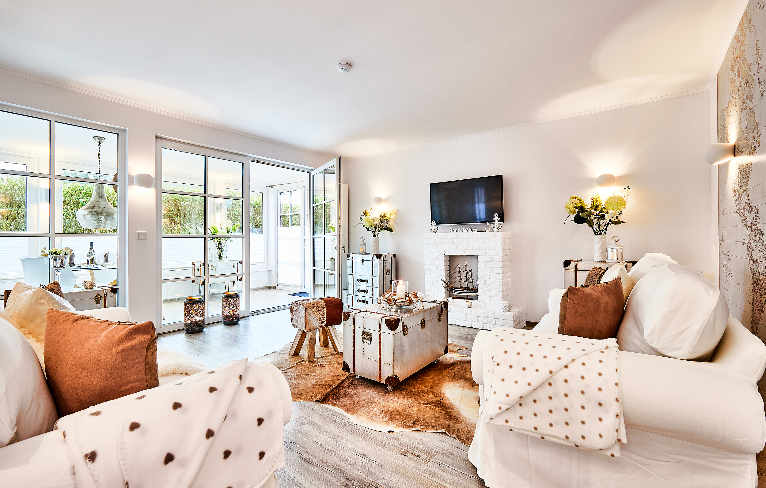 Stylische 3-Zi-FeWo "Hamptons meets Sylt" m. Wintergarten